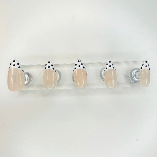 Black & White Polka Dot Nails