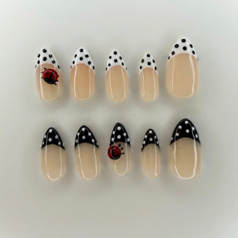 Polka Dots & Ladybugs Nails