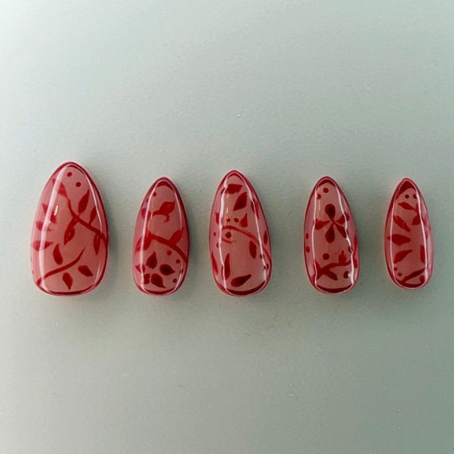 Red Stained Glass Nails