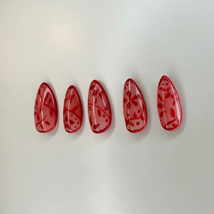Red Stained Glass Nails